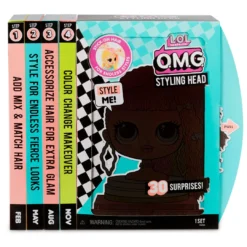 LOL Surprise OMG Styling Head Neonlicious With Stick-On Hair For Endless Styles