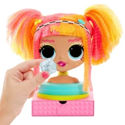 LOL Surprise OMG Styling Head Neonlicious With Stick-On Hair For Endless Styles
