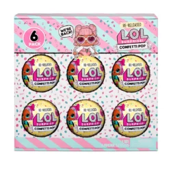 LOL Surprise Confetti Pop 6 Pack Angel - 6 Re-released Dolls Each With 9 Surprises Create Your Own Bundle