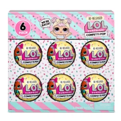 LOL Surprise Confetti Pop 6 Pack Dawn - 6 Re-released Dolls Each With 9 Surprises