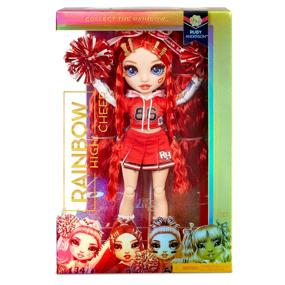 Rainbow High Cheer Ruby Anderson β Red Cheerleader Fashion Doll