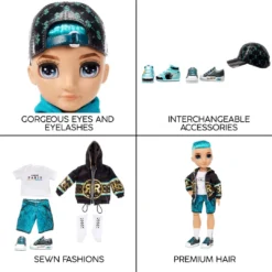 Rainbow High River Kendall– Series 2 Boy Fashion Doll With 2 Complete Outfits And Accessories