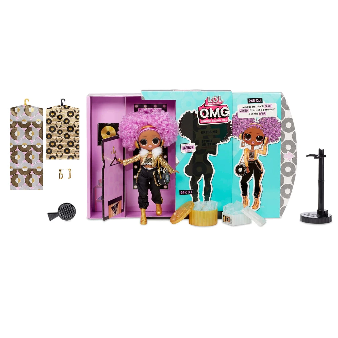 L.O.L. Surprise! Official Store Fashion Dolls LOL Surprise OMG 24K D.J. Fashion Doll With 20 Surprises
