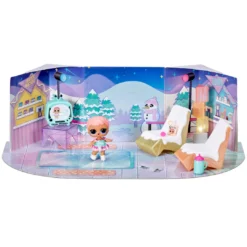 LOL Surprise Winter Chill Hangout Spaces Furniture Playset With Ice Sk8er Doll Doll Accessories