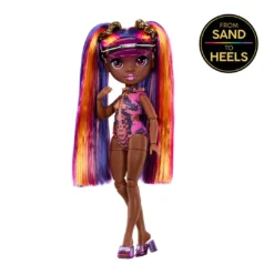 Rainbow High Pacific Coast Phaedra Westward- Sunset (Purple) With Pool Accessories Playset