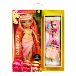 Rainbow High Pacific Coast Simone Summers - Sunrise (Orange) With Pool Accessories Playset