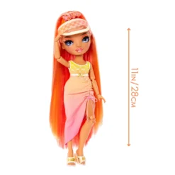 Rainbow High Pacific Coast Simone Summers - Sunrise (Orange) With Pool Accessories Playset
