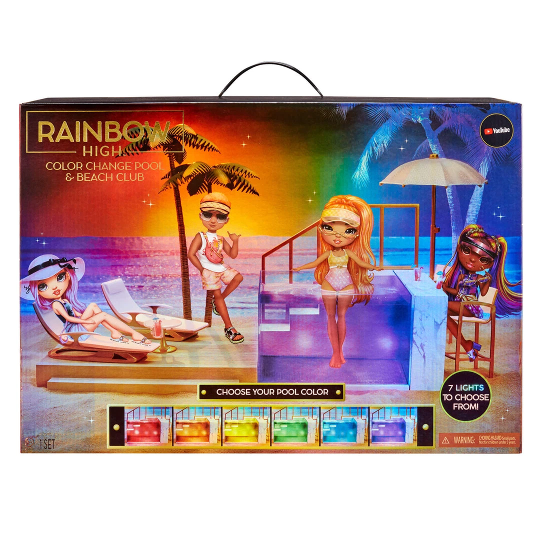 Rainbow High Color Change Pool & Beach Club Playset