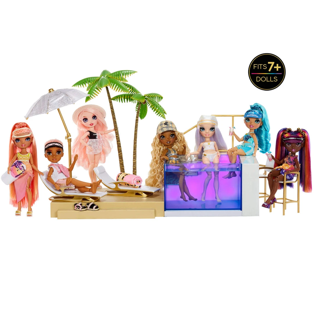 Rainbow High Color Change Pool & Beach Club Playset