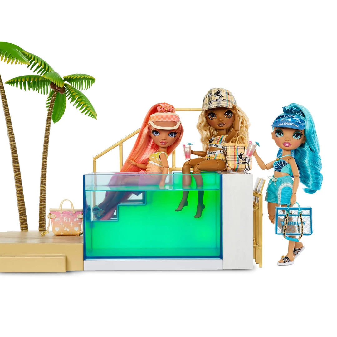 Rainbow High Color Change Pool & Beach Club Playset