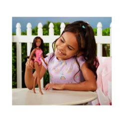 MGA's Dream Ella Splash Doll – Yasmin,11.5" Black Hair Doll In Pink Swimsuit