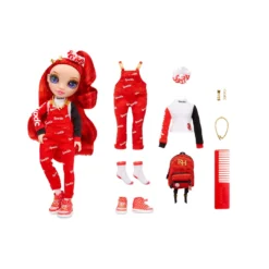 Rainbow High Junior High Fashion Ruby Anderson- 9-inch RED Fashion Doll With Accessories