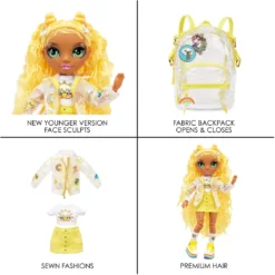 Rainbow High Junior High Sunny Madison - 9-inch YELLOW Fashion Doll With Accessories