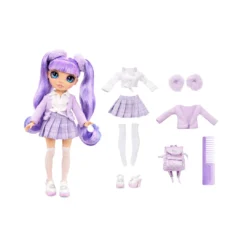Rainbow High Junior High Violet Willow - 9-inch PURPLE Fashion Doll With Accessories