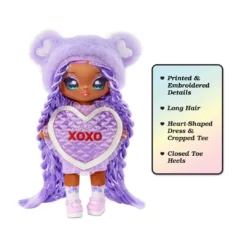 Na Na Na Surprise Eva Evermore - Lavender Teddy Bear-Inspired 7.5
