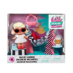 L.O.L. Surprise! Official Store LOL Surprise Vacay Lounge Playset With Leading Baby Collectible Doll And 8 Surprises New Releases