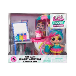 L.O.L. Surprise! Official Store New Releases LOL Surprise OMG Art Cart Playset With Splatters Collectible Doll And 8 Surprises