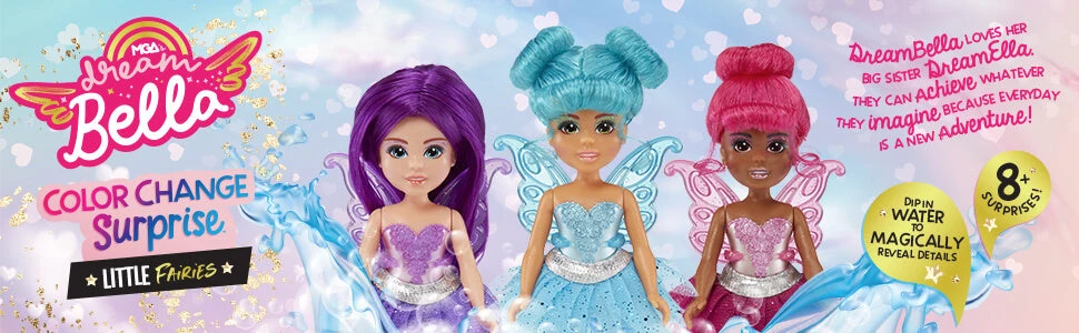 Dream Ella MGA's Dream Bella Color Change Surprise Little Fairies - Jaylen β Pink 5.5" Fairy Doll MGA's Dream Ella
