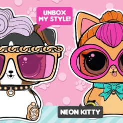 Collectible Pets LOL Surprise Big Pet Neon Kitty With 15 Surprises