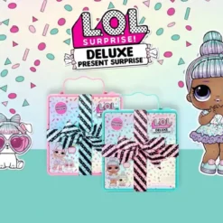 Gifts LOL Surprise Deluxe Present Surprise With Limited Edition Miss Par-tay Doll And Pet, Pink