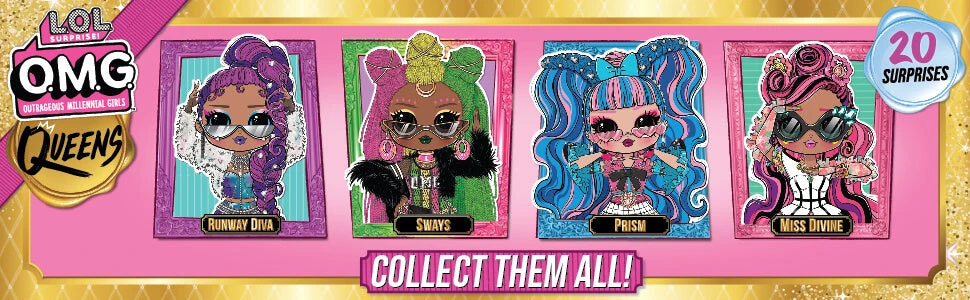 L.O.L. Surprise! Official Store LOL Surprise OMG Queens Runway Diva Fashion Doll With 20 Surprises