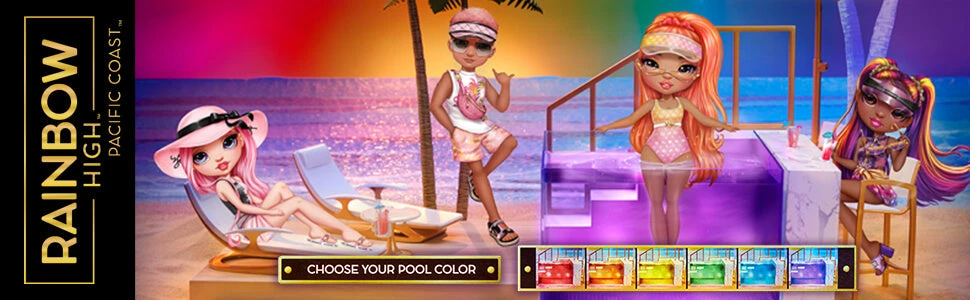 Rainbow High Color Change Pool & Beach Club Playset