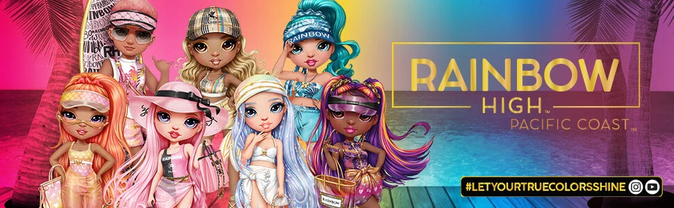 Rainbow High Pacific Coast Simone Summers - Sunrise (Orange) With Pool Accessories Playset