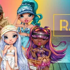 Rainbow High Pacific Coast Finn Rosado- Rose Gold Boy Doll With Pool Accessories Playset